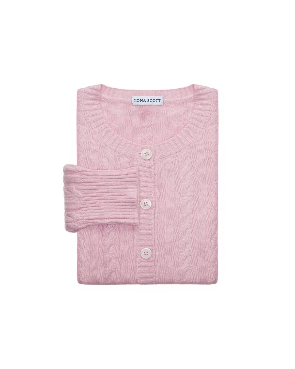 Women's Cashmere Cable Cardigan - LonaScott