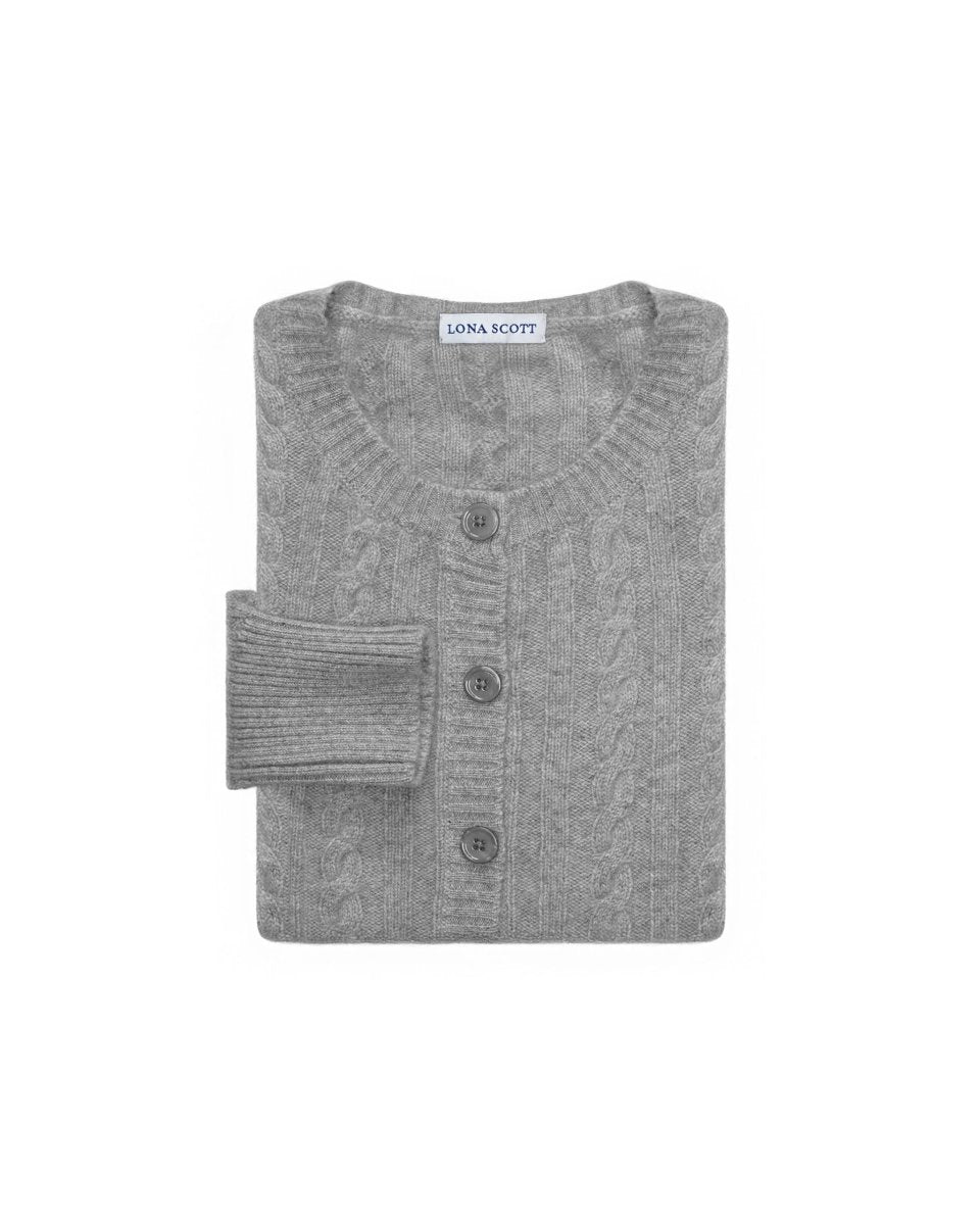 Women's Cashmere Cable Cardigan - LonaScott
