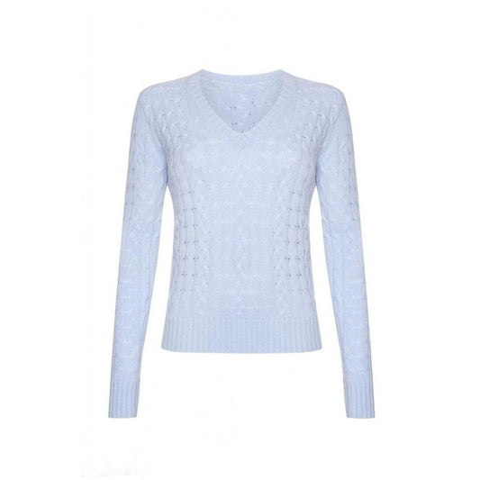 Women's Cashmere Cable V - Neck Jumper - LonaScott