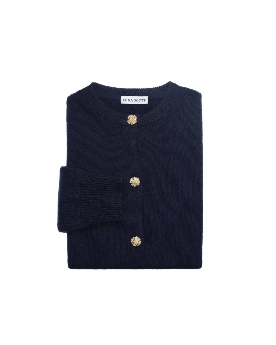 Women's Cashmere Golfer Cardigan - LonaScott