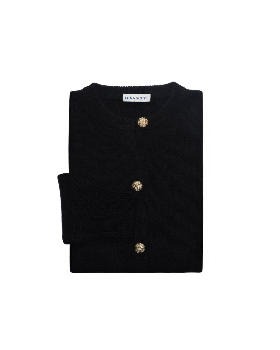 Women's Cashmere Golfer Cardigan - LonaScott