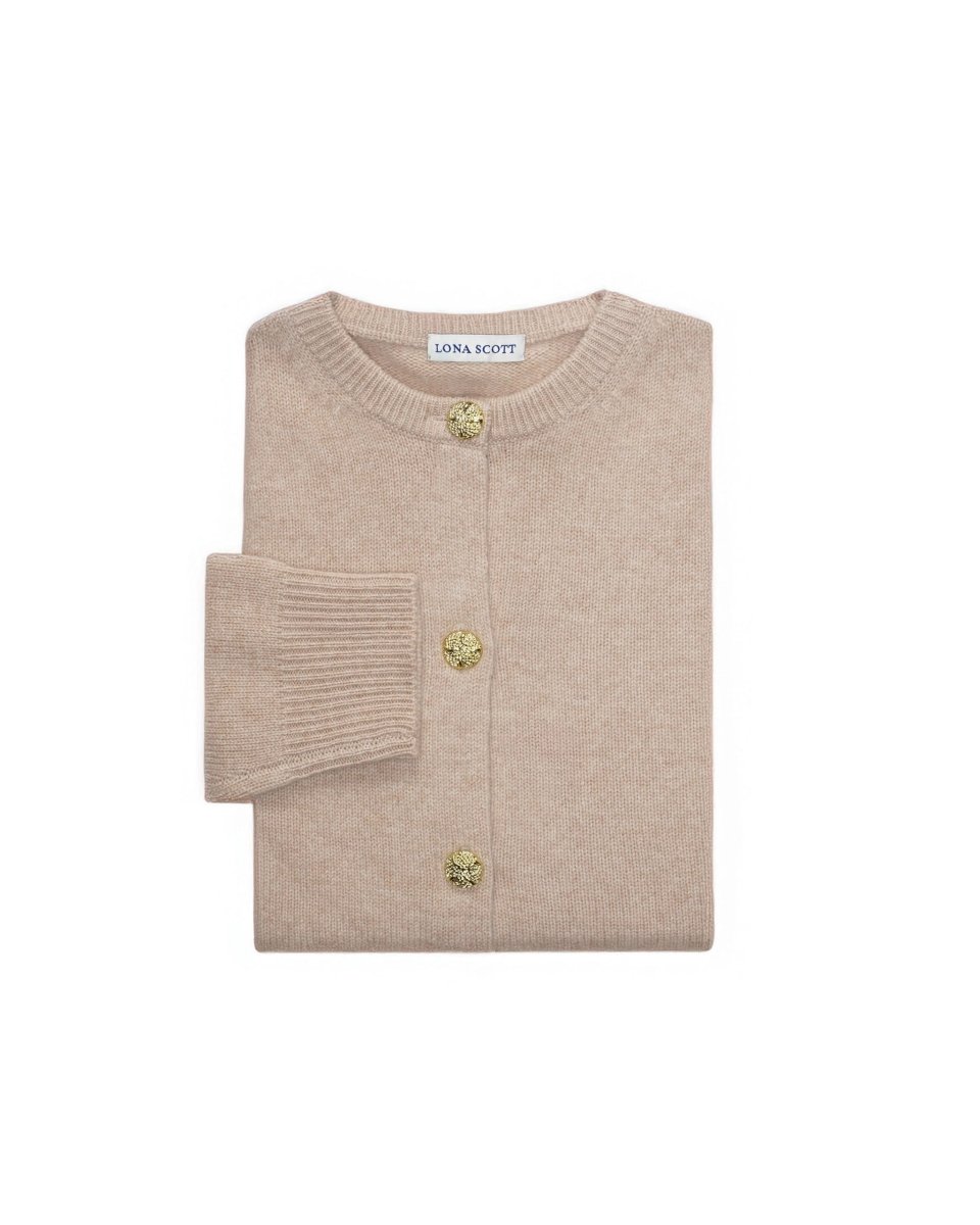 Women's Cashmere Golfer Cardigan - LonaScott