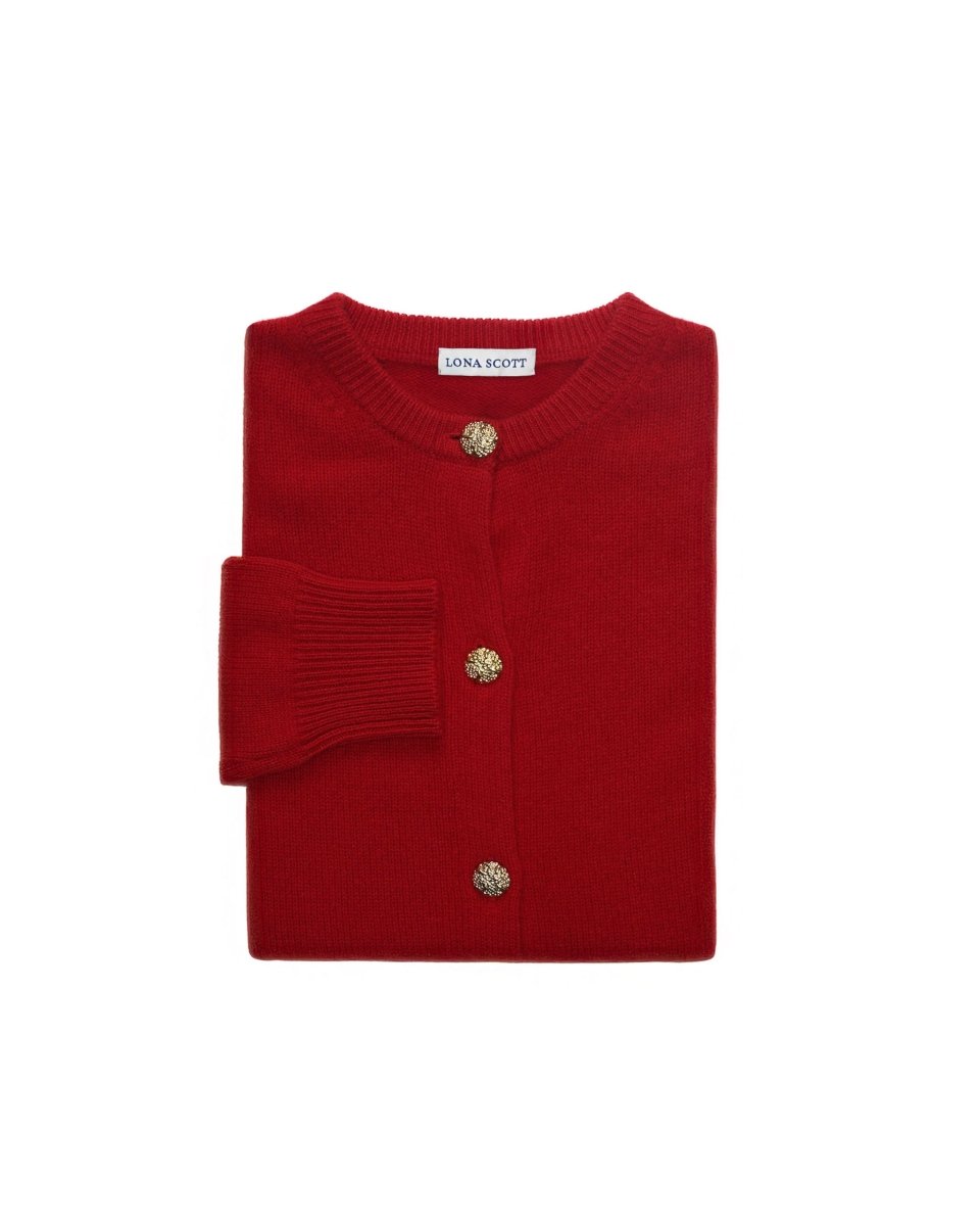 Women's Cashmere Golfer Cardigan - LonaScott