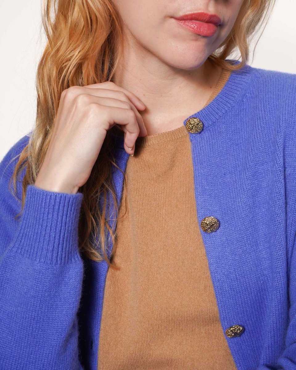 Women's Cashmere Golfer Cardigan - LonaScott