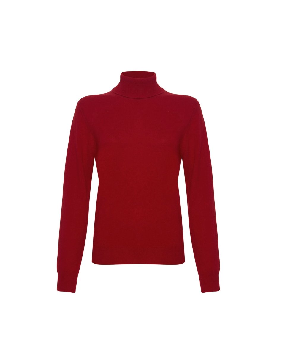 Women's Cashmere Polo Neck Jumper - LonaScott