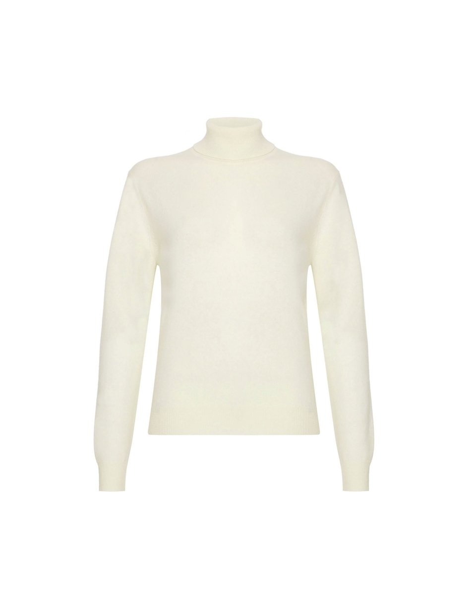 Women's Cashmere Polo Neck Jumper - LonaScott