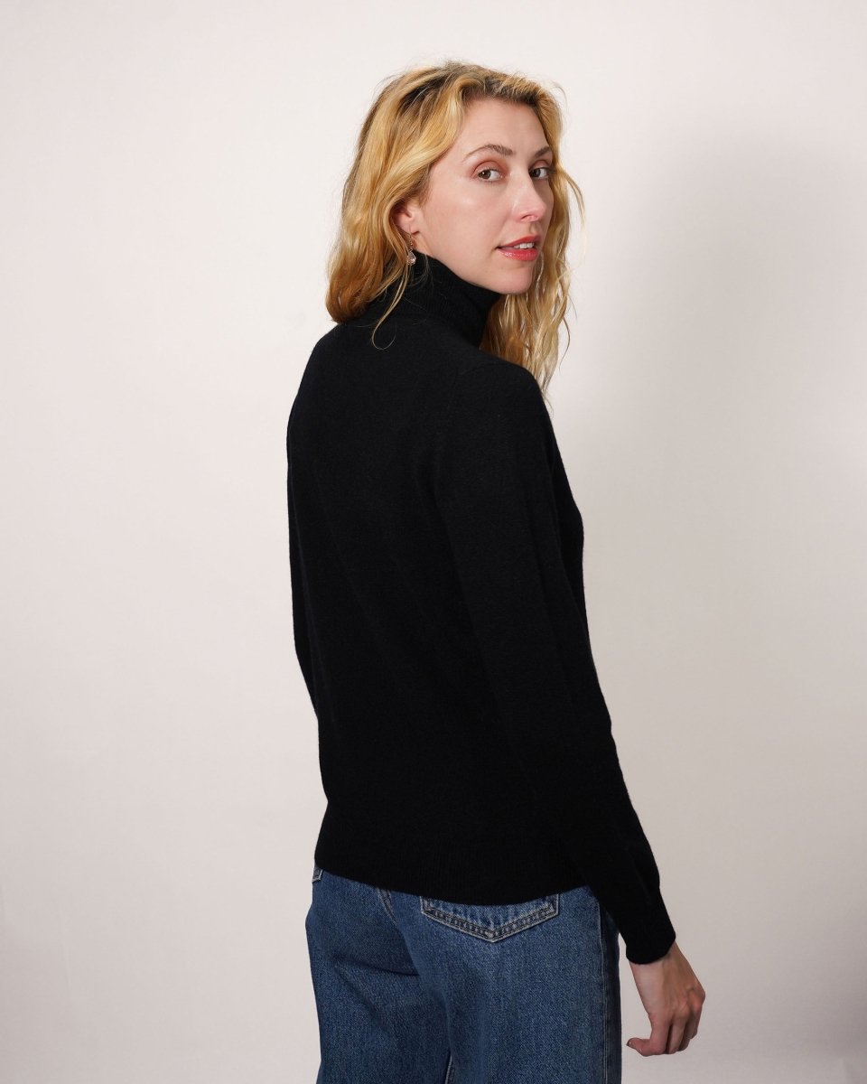 Women's Cashmere Polo Neck Jumper - LonaScott
