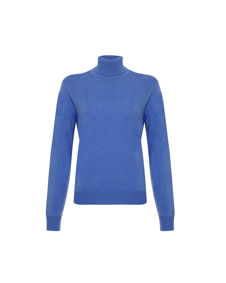 Women's Cashmere Polo Neck Jumper - LonaScott