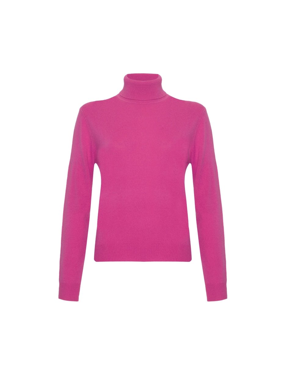 Women's Cashmere Polo Neck Jumper - LonaScott