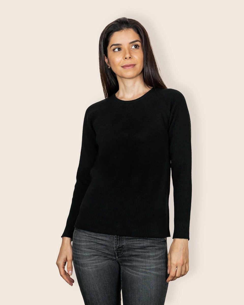 Women's Cashmere Ribbed Jumper - LonaScott