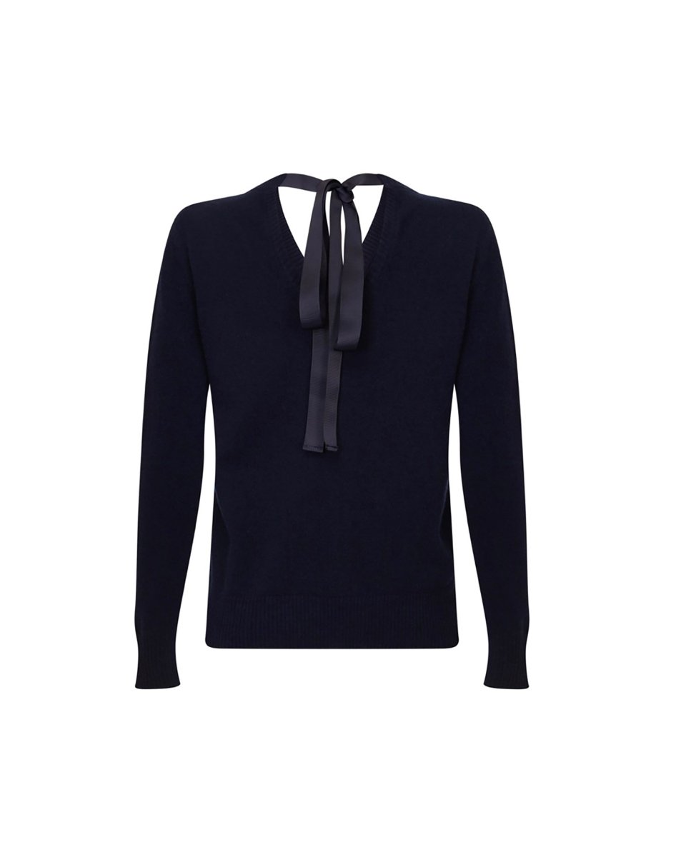 Women's Cashmere Ribbon - Neck Jumper - LonaScott