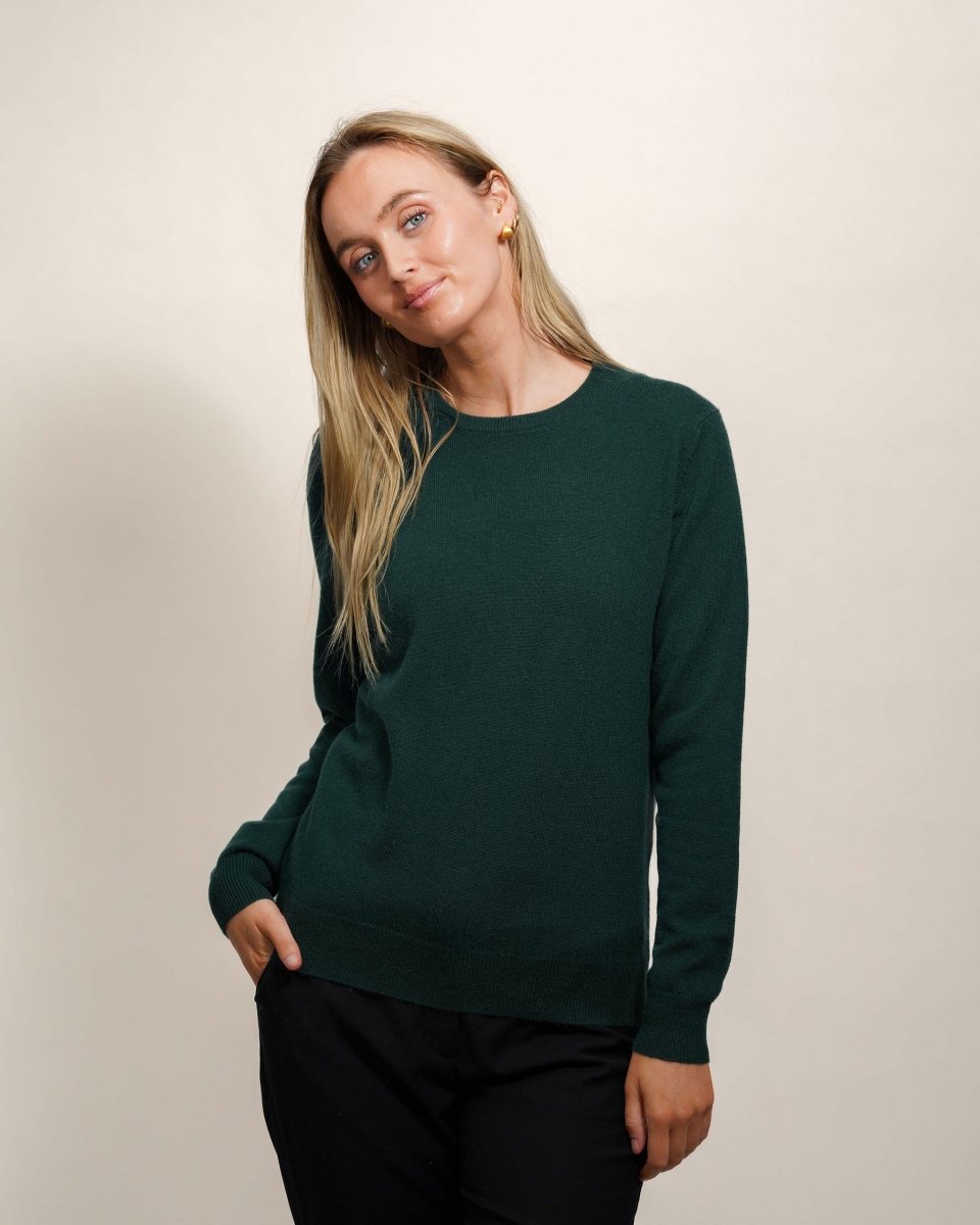Women's Cashmere Round Neck Jumper - LonaScott