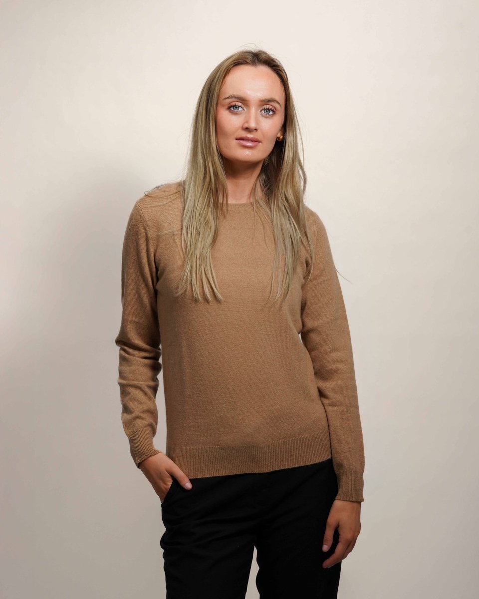 Women's Cashmere Round Neck Jumper - LonaScott