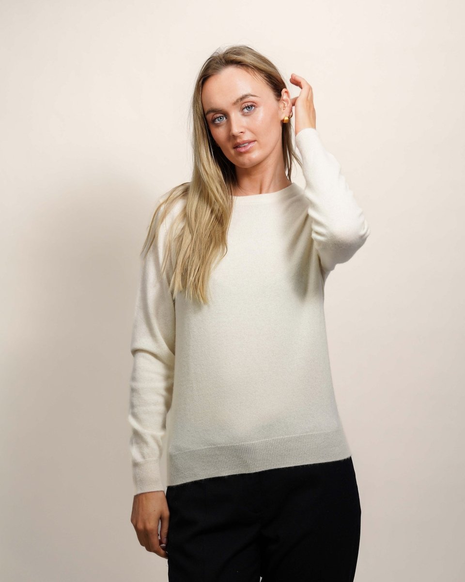 Women's Cashmere Round Neck Jumper - LonaScott