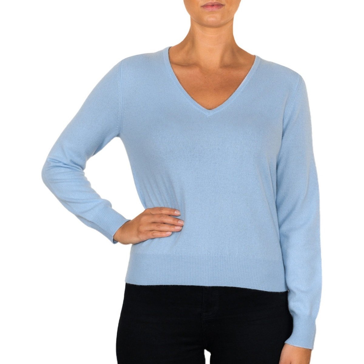 Women's Cashmere V - Neck Jumper - LonaScott