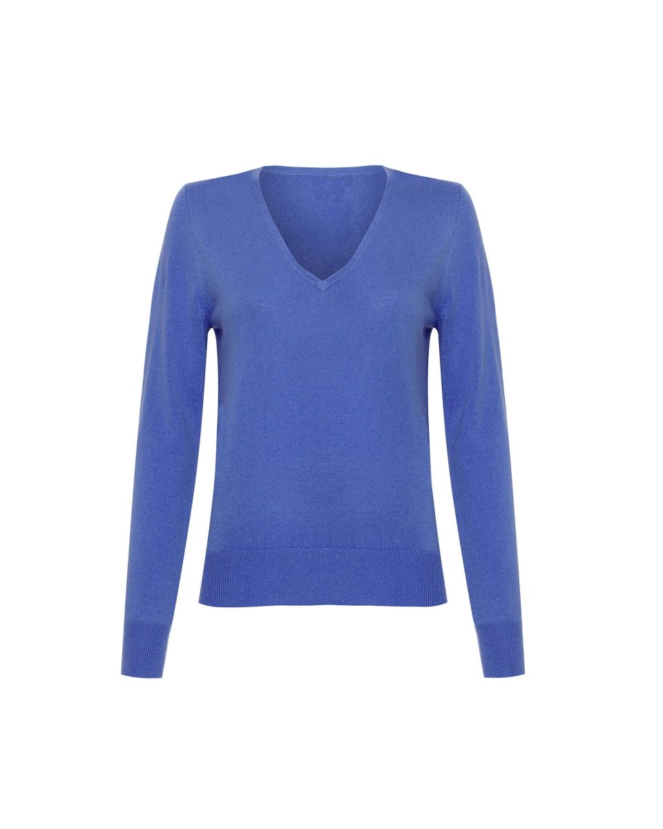 Women's Cashmere V - Neck Jumper - LonaScott