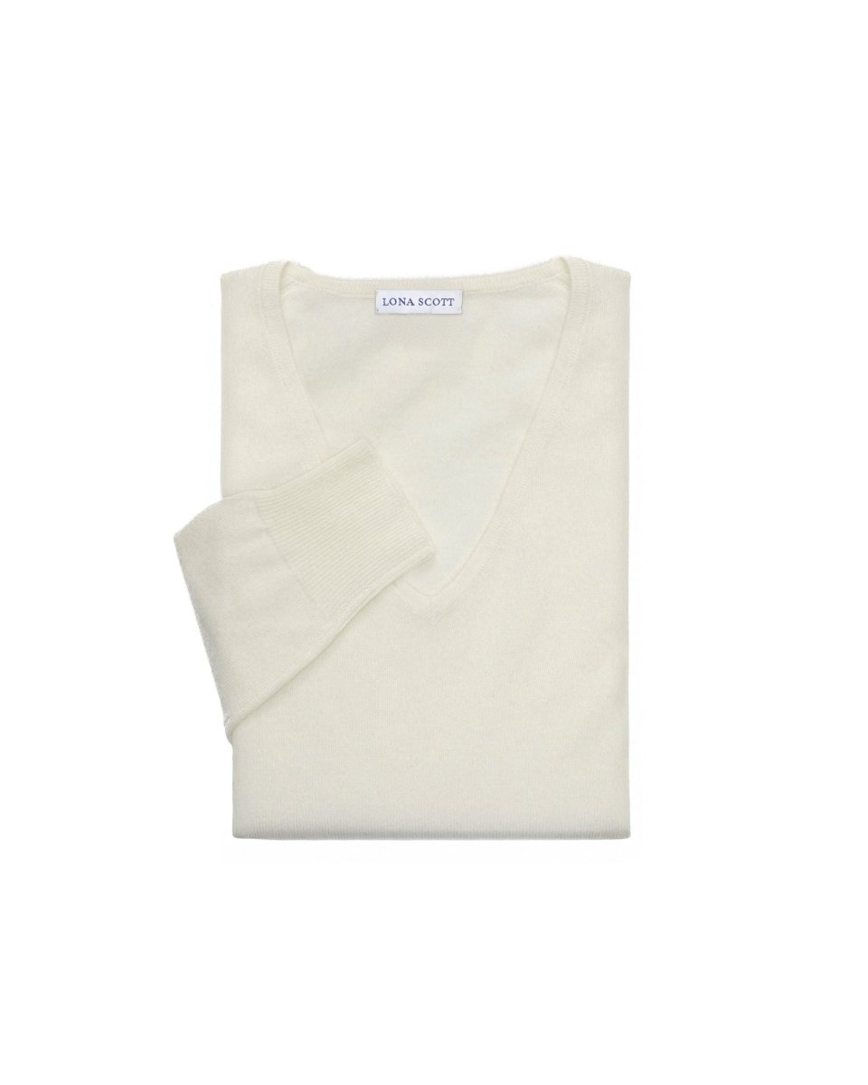 Women's Cashmere V - Neck Jumper - LonaScott