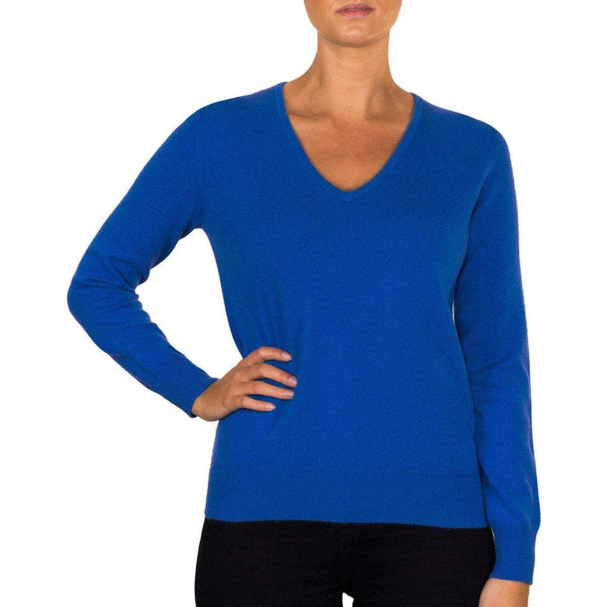 Women's Cashmere V - Neck Jumper - LonaScott