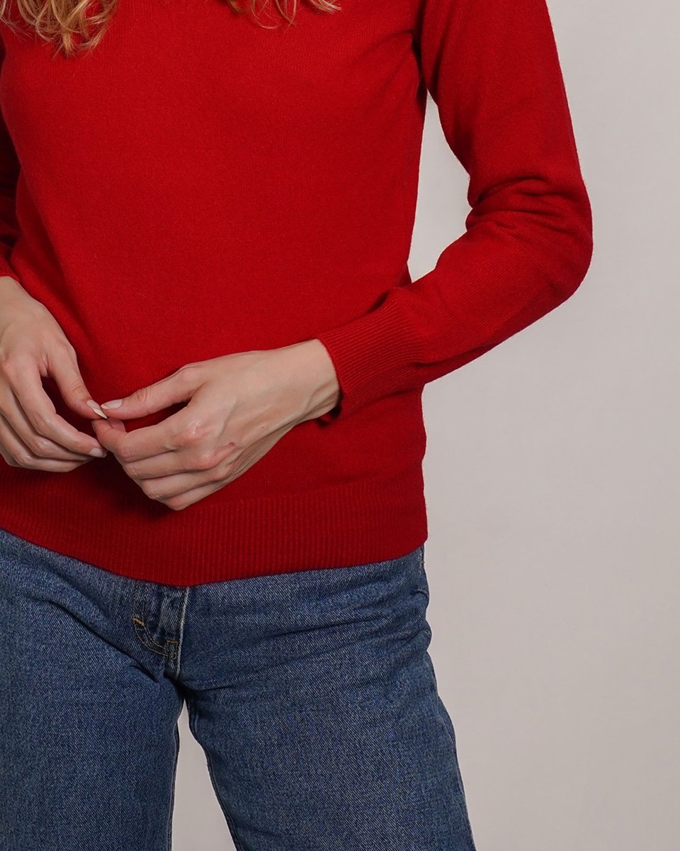 Women's Cashmere V - Neck Jumper - LonaScott