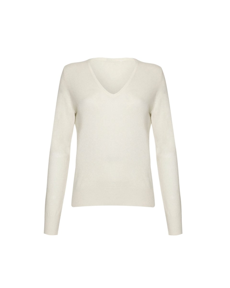 Women's Cashmere V - Neck Jumper - LonaScott