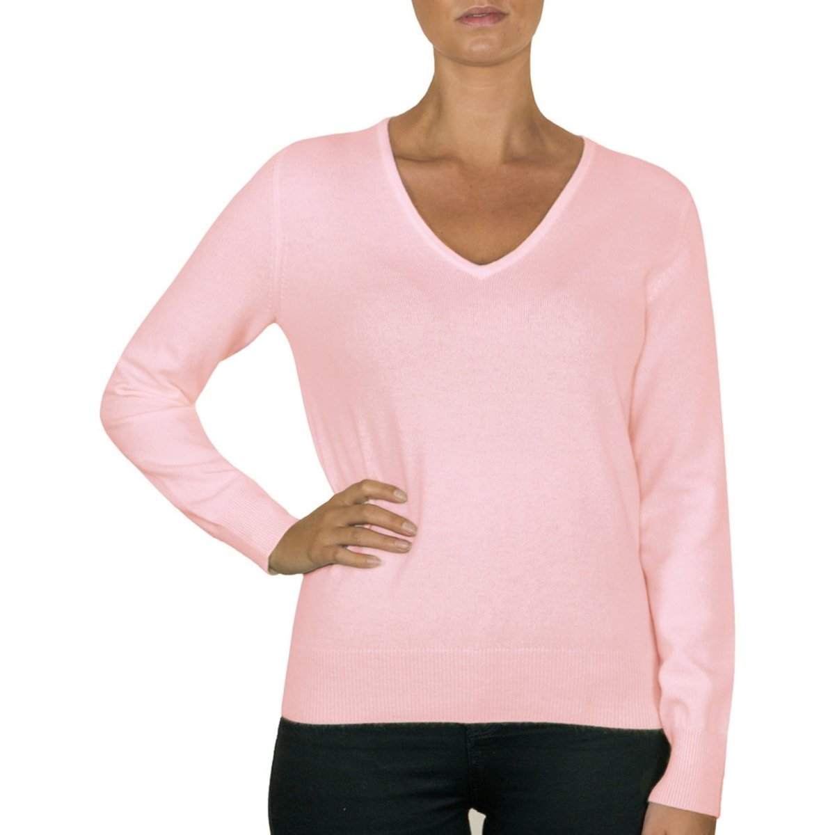 Women's Cashmere V - Neck Jumper - LonaScott