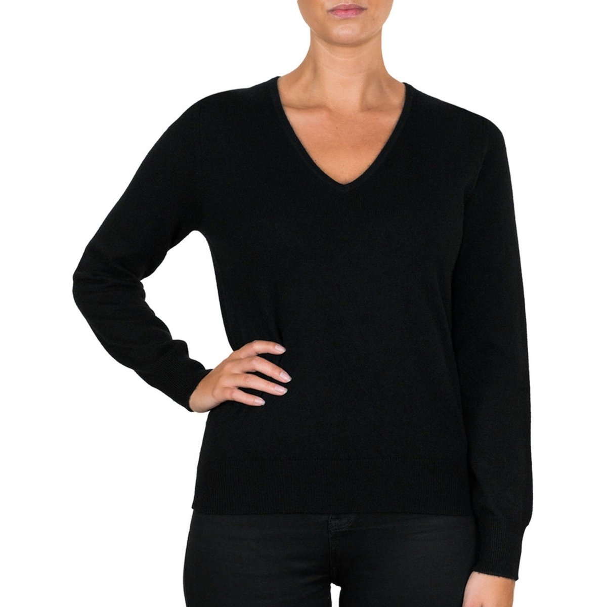 Women's Cashmere V - Neck Jumper - LonaScott