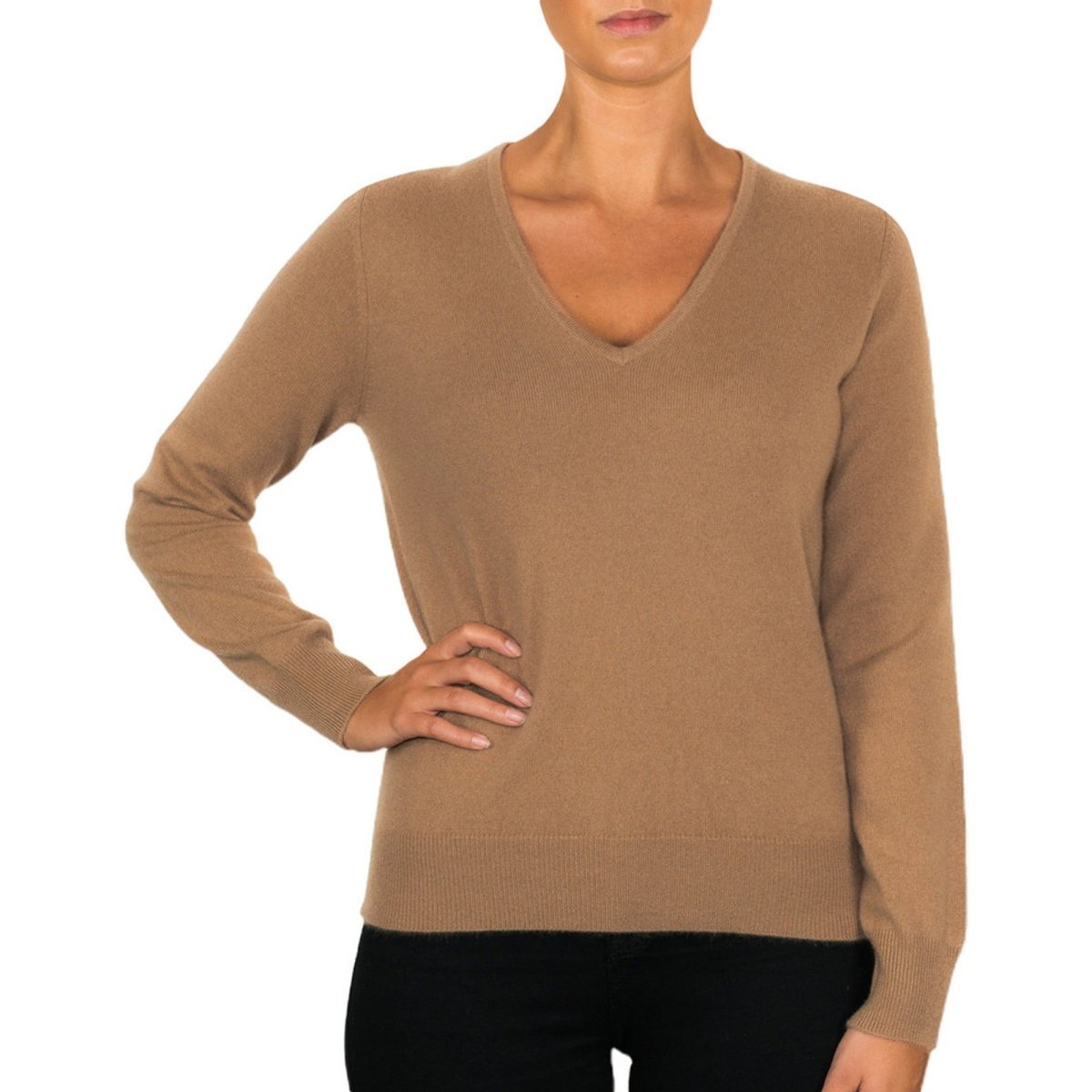 Women's Cashmere V - Neck Jumper - LonaScott
