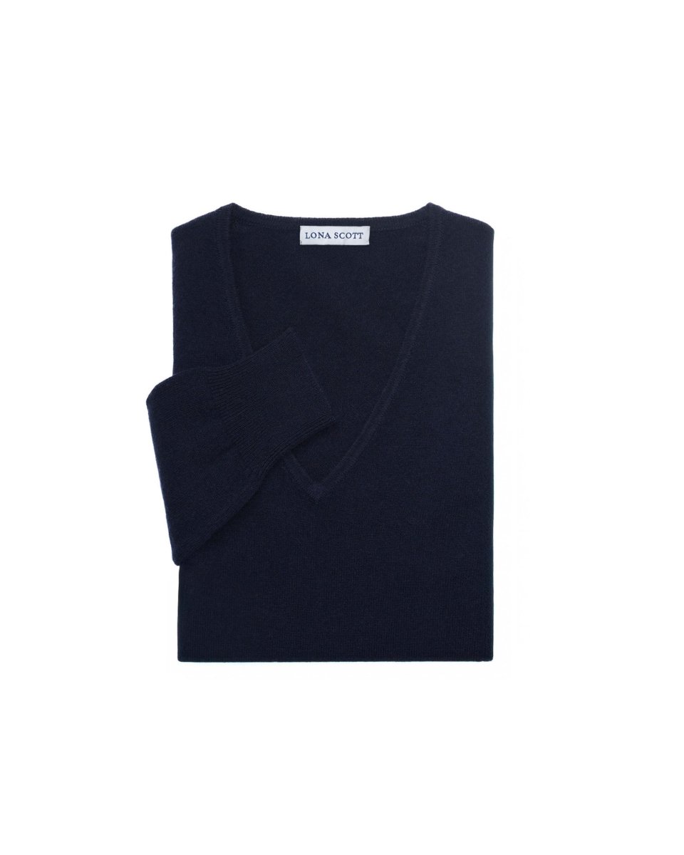 Women's Cashmere V - Neck Jumper - LonaScott
