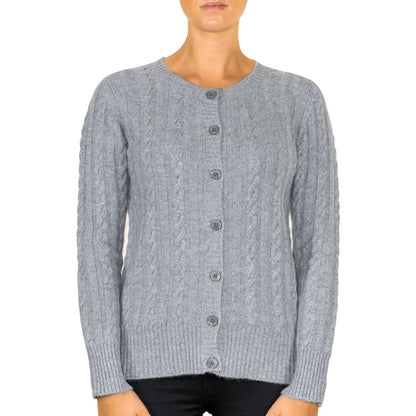 Women's Classic Cashmere Cable Cardigan - LonaScott