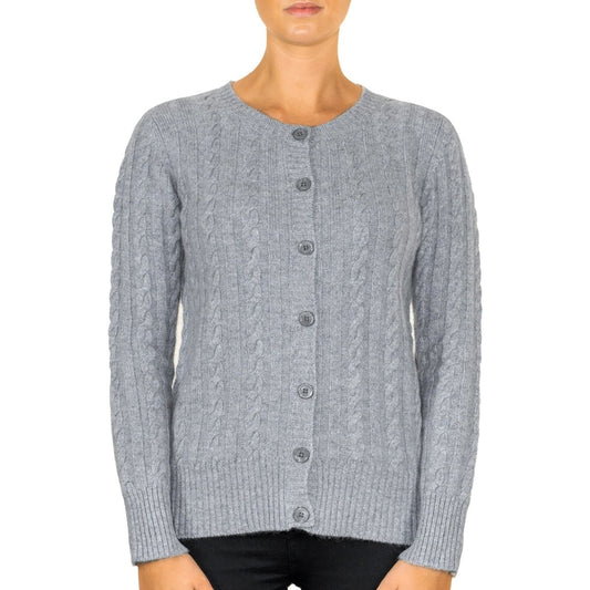 Women's Classic Cashmere Cable Cardigan - LonaScott