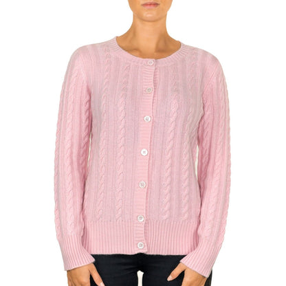 Women's Classic Cashmere Cable Cardigan - LonaScott