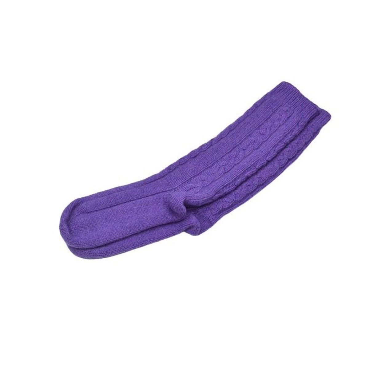 Women's Pure Cashmere Cable Bedsocks - LonaScott