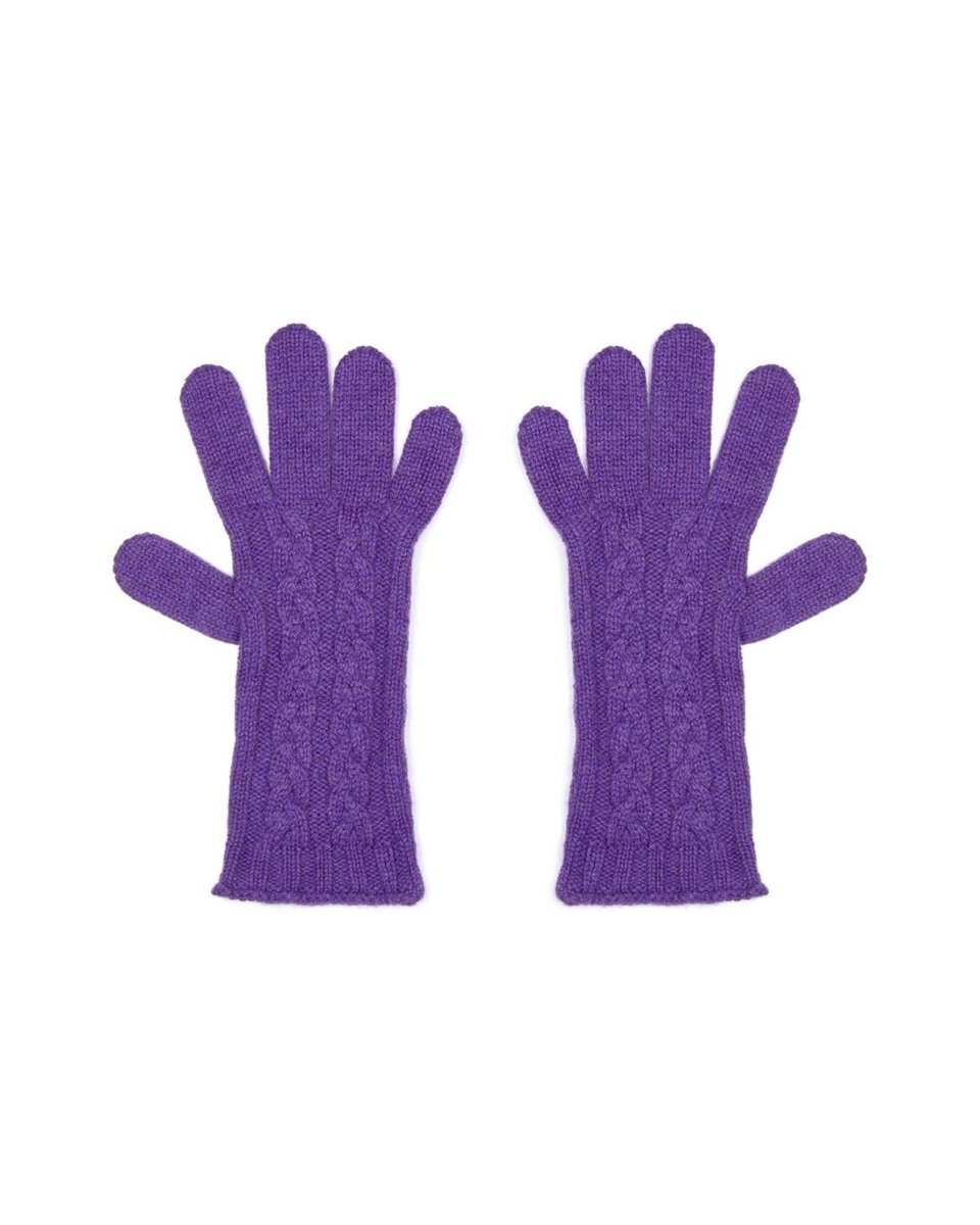 Women's Pure Cashmere Cable Gloves - LonaScott