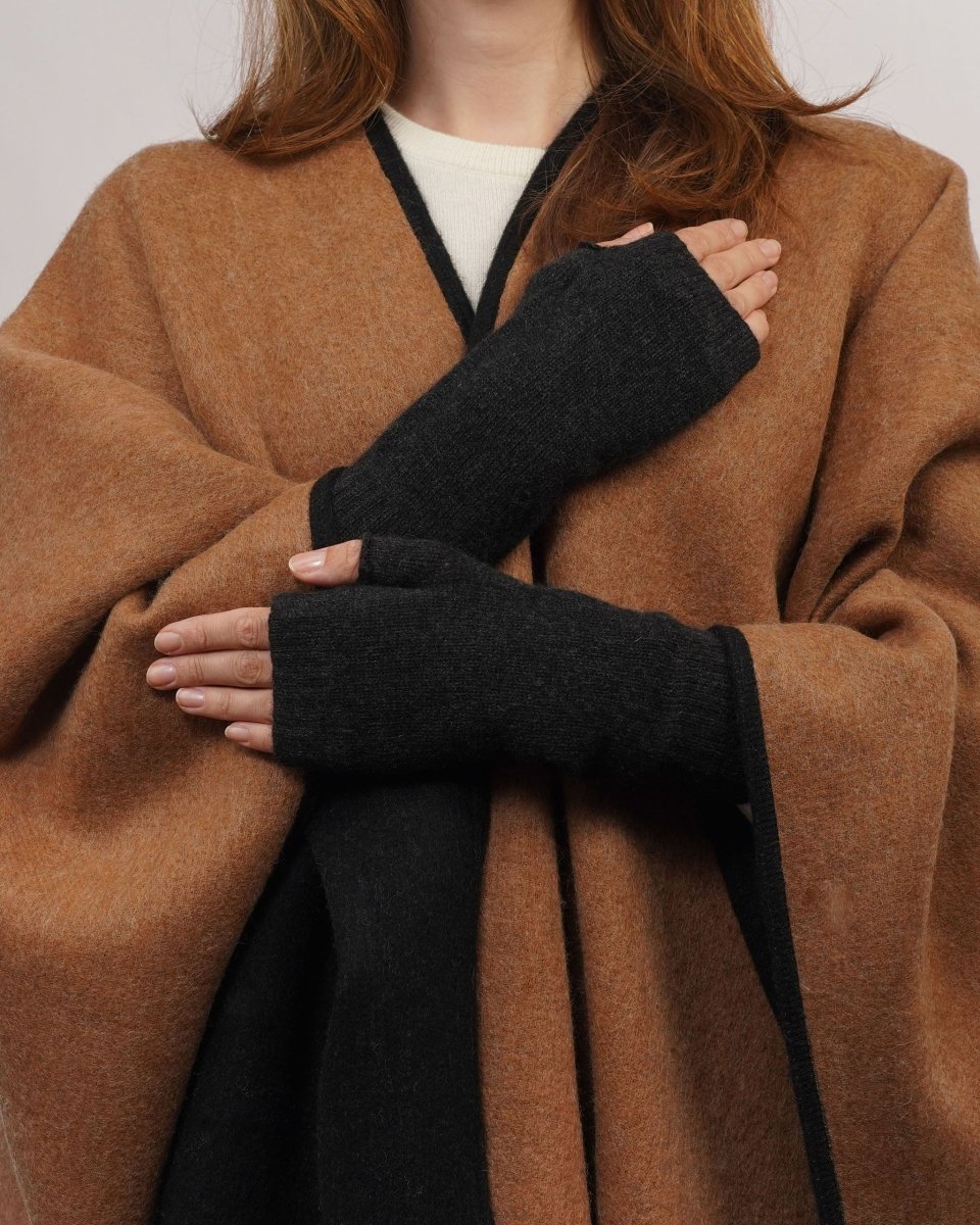 Women's Pure Cashmere Fingerless Mittens - LonaScott