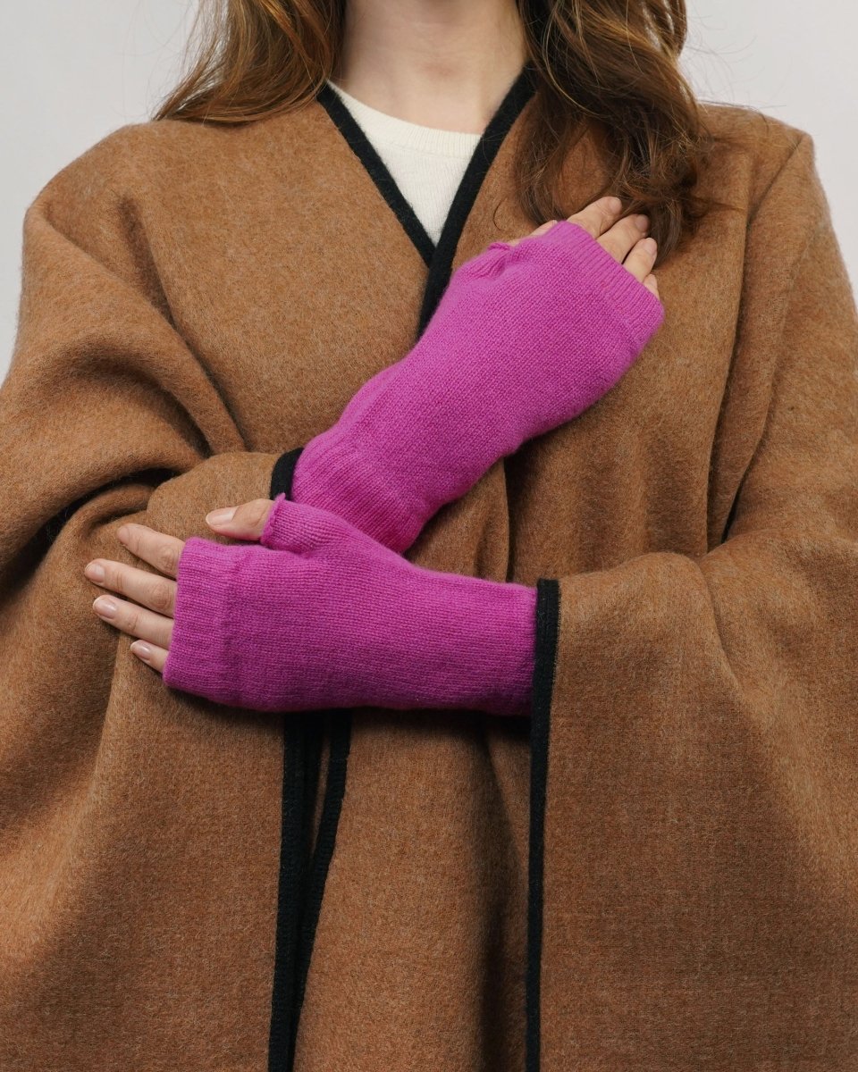 Women's Pure Cashmere Fingerless Mittens - LonaScott