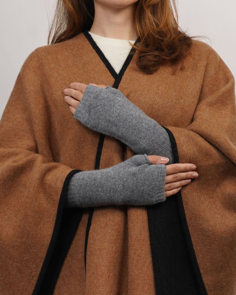 Women's Pure Cashmere Fingerless Mittens - LonaScott