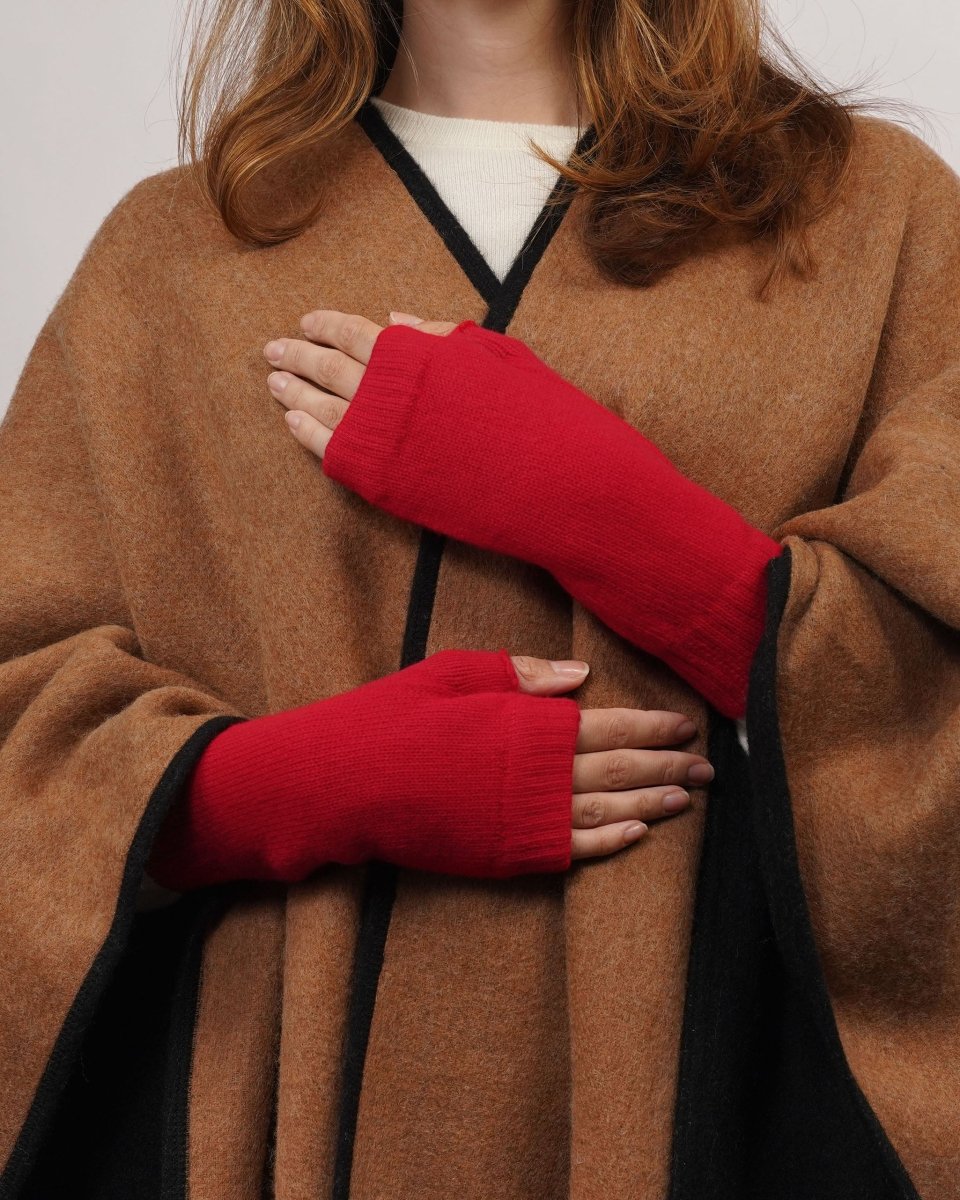 Women's Pure Cashmere Fingerless Mittens - LonaScott