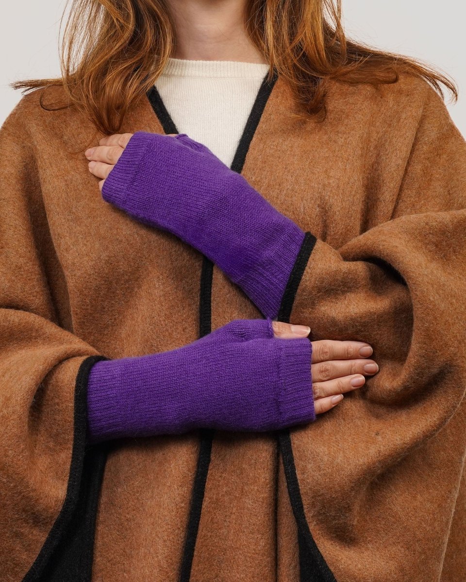 Women's Pure Cashmere Fingerless Mittens - LonaScott