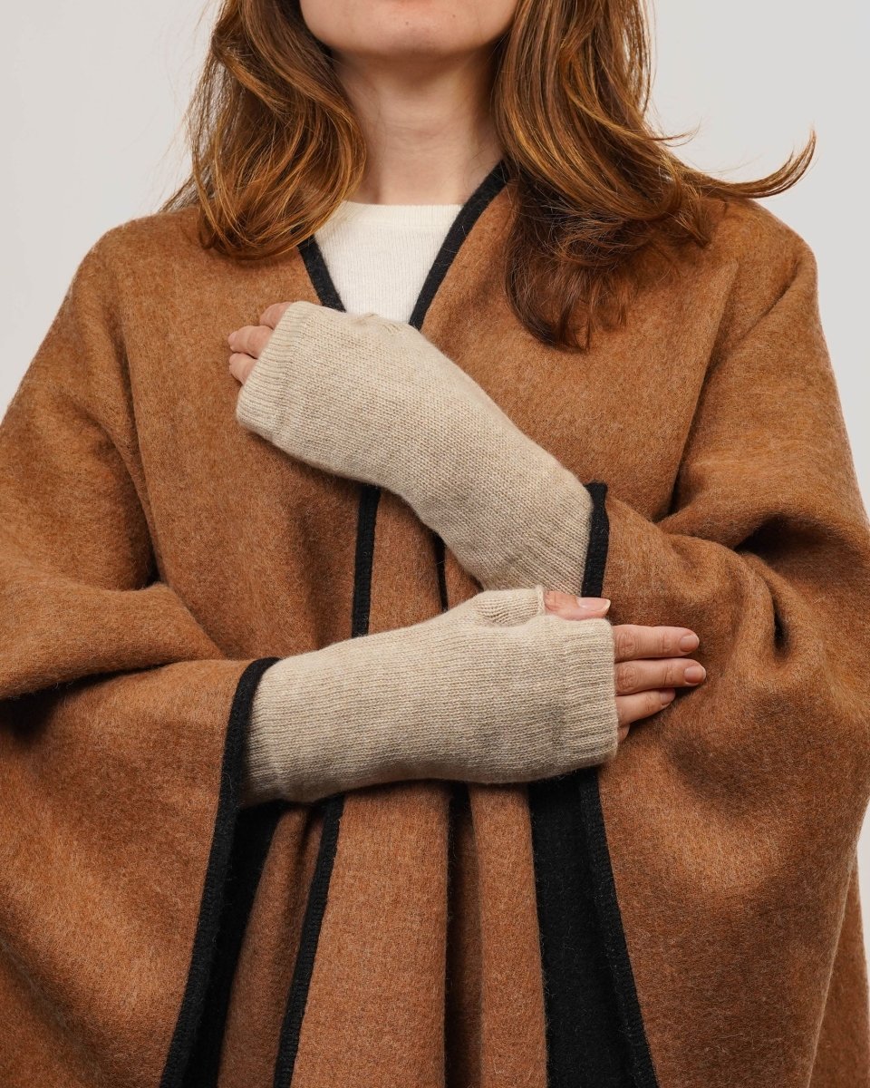 Women's Pure Cashmere Fingerless Mittens - LonaScott