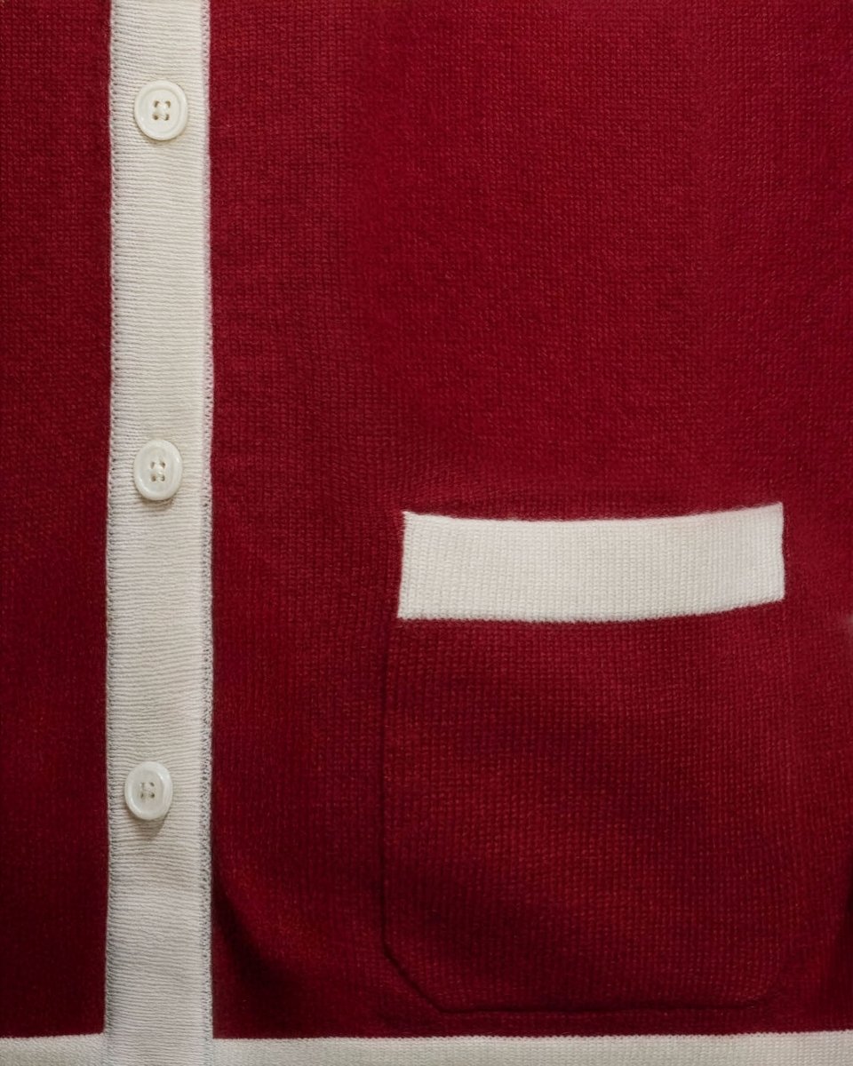 Women's Two - Tone Trim Cashmere Cardigan - LonaScott